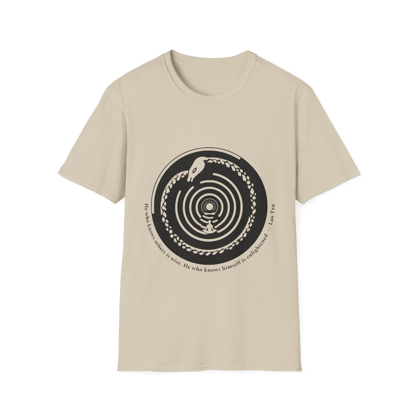 "Know Thy Spiral — Lao Tzu Enlightenment Tee" Printify