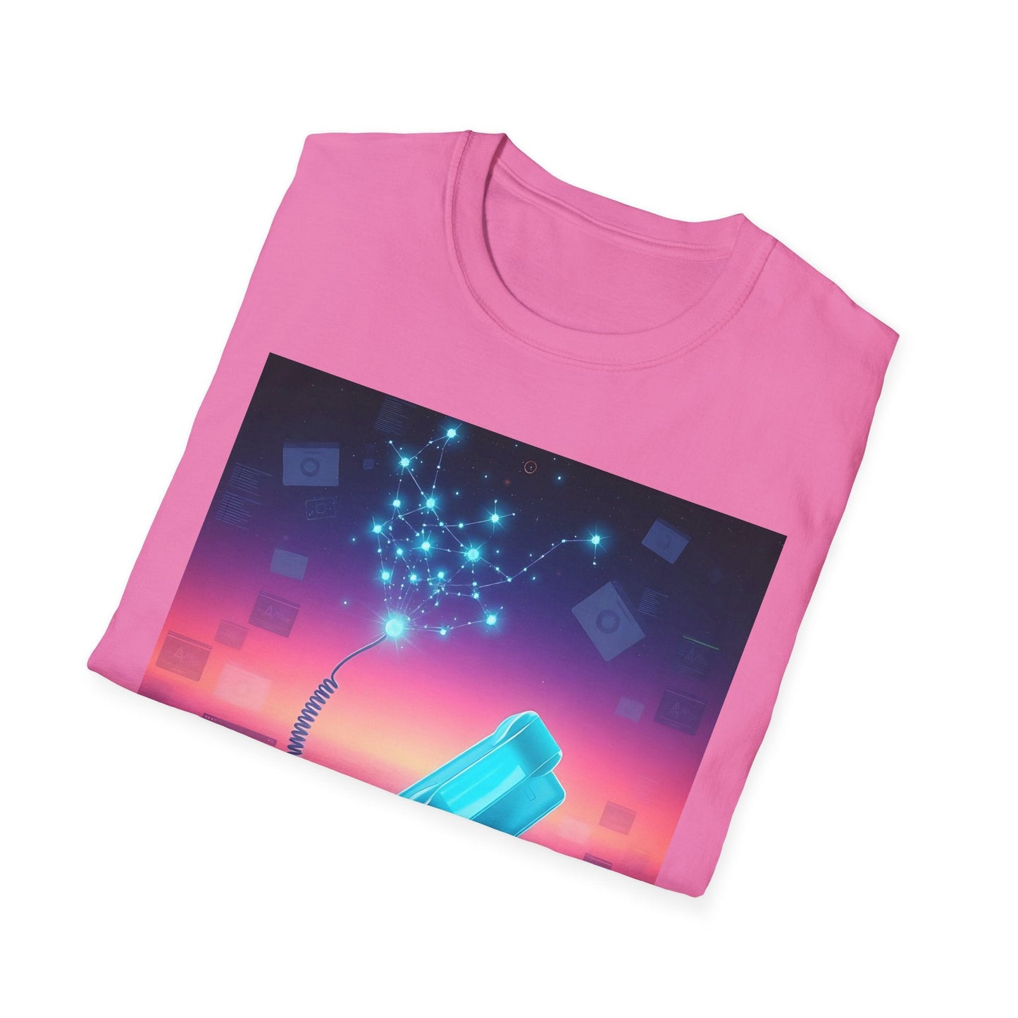 "Dreaming in Dial-Up Tones — Drip Time Surrealist Tee" Printify