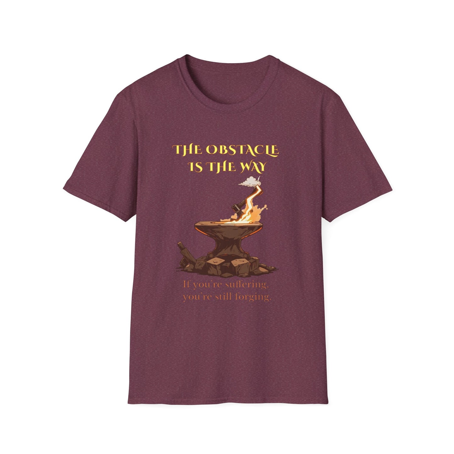 "Forged by the Flame — The Obstacle Is the Way Tee" Printify