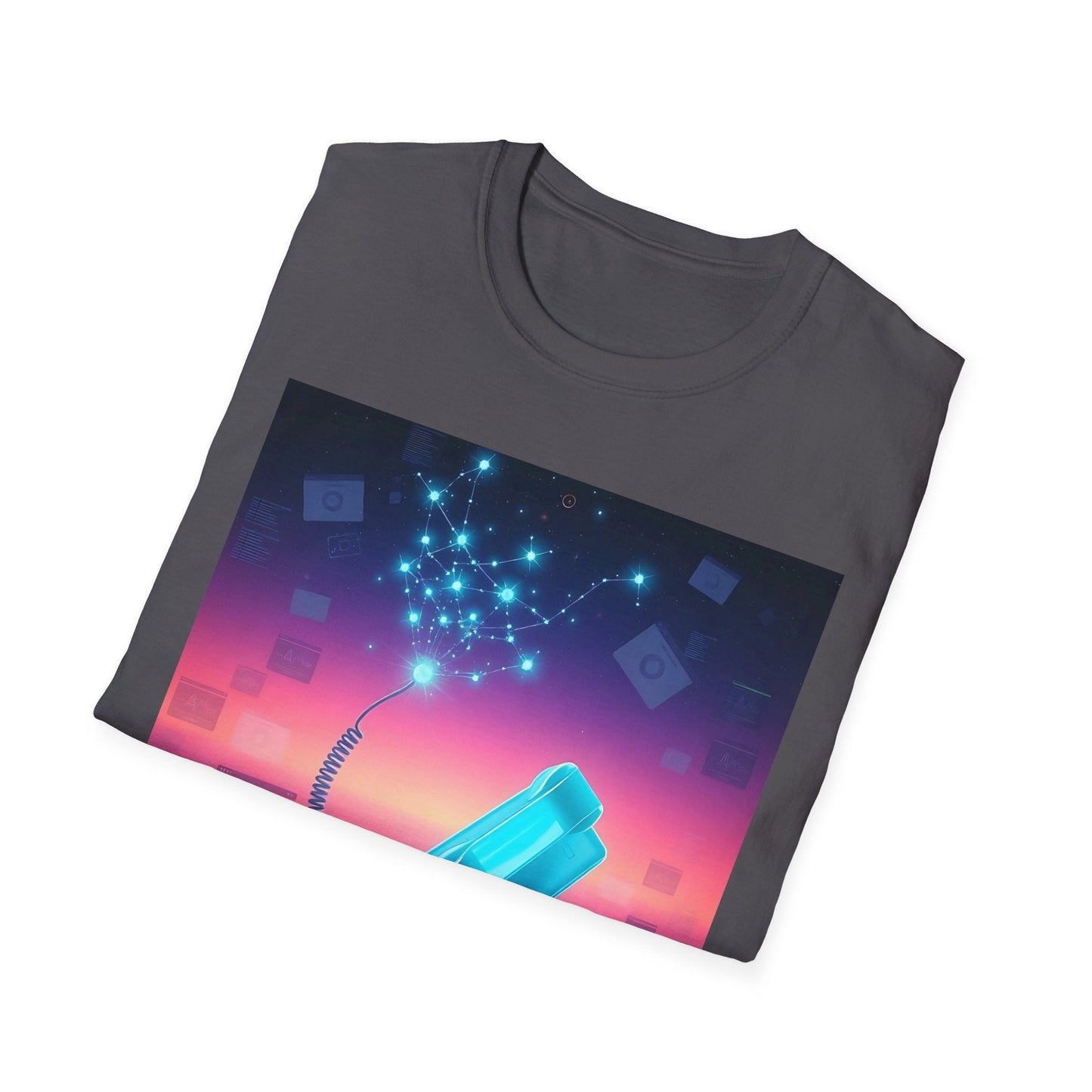"Dreaming in Dial-Up Tones — Drip Time Surrealist Tee" Printify
