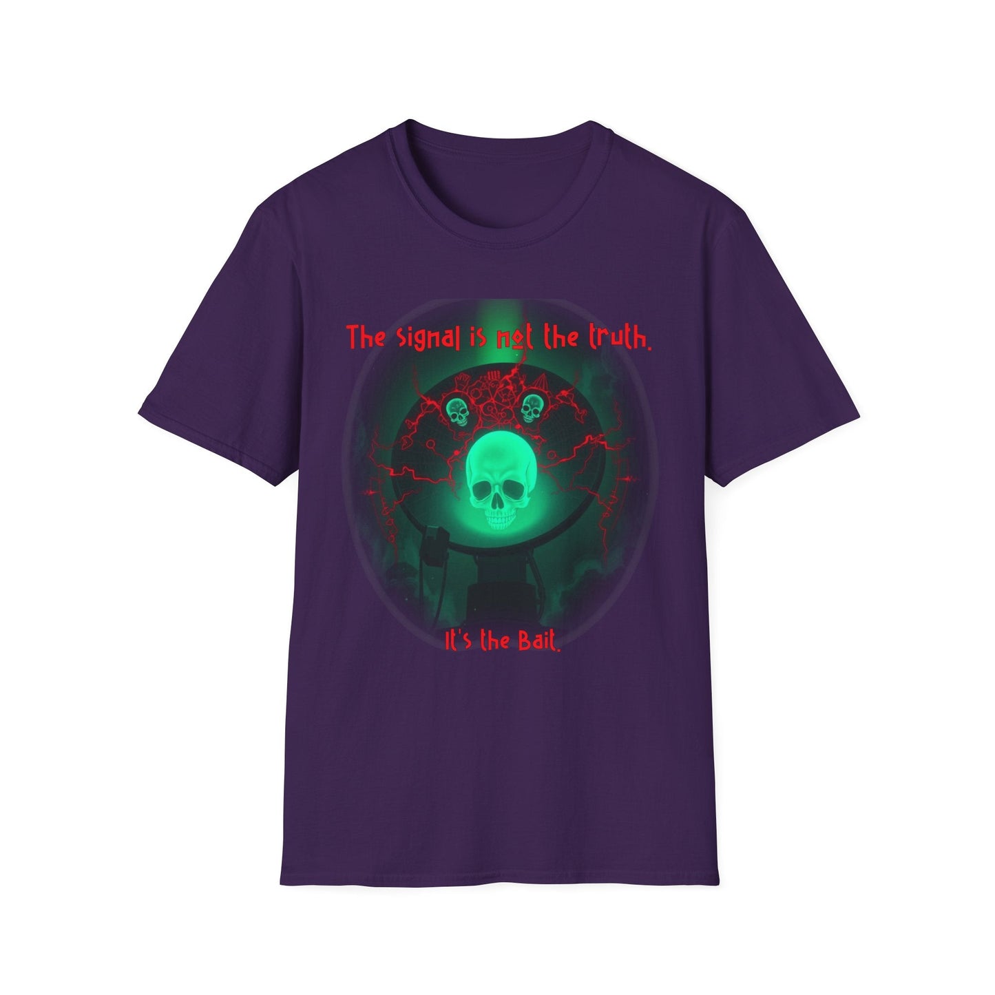 "The Signal Is Not the Truth — Broadcast Trap Tee" Printify