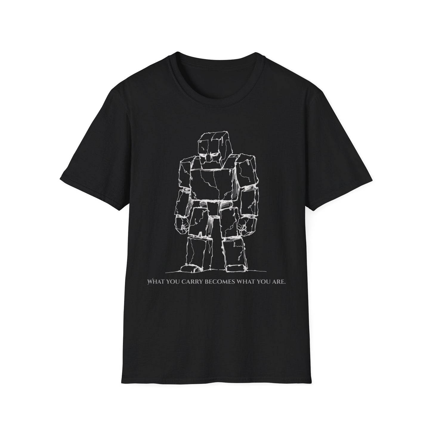 "What You Carry — The Golem Burden Tee" Printify