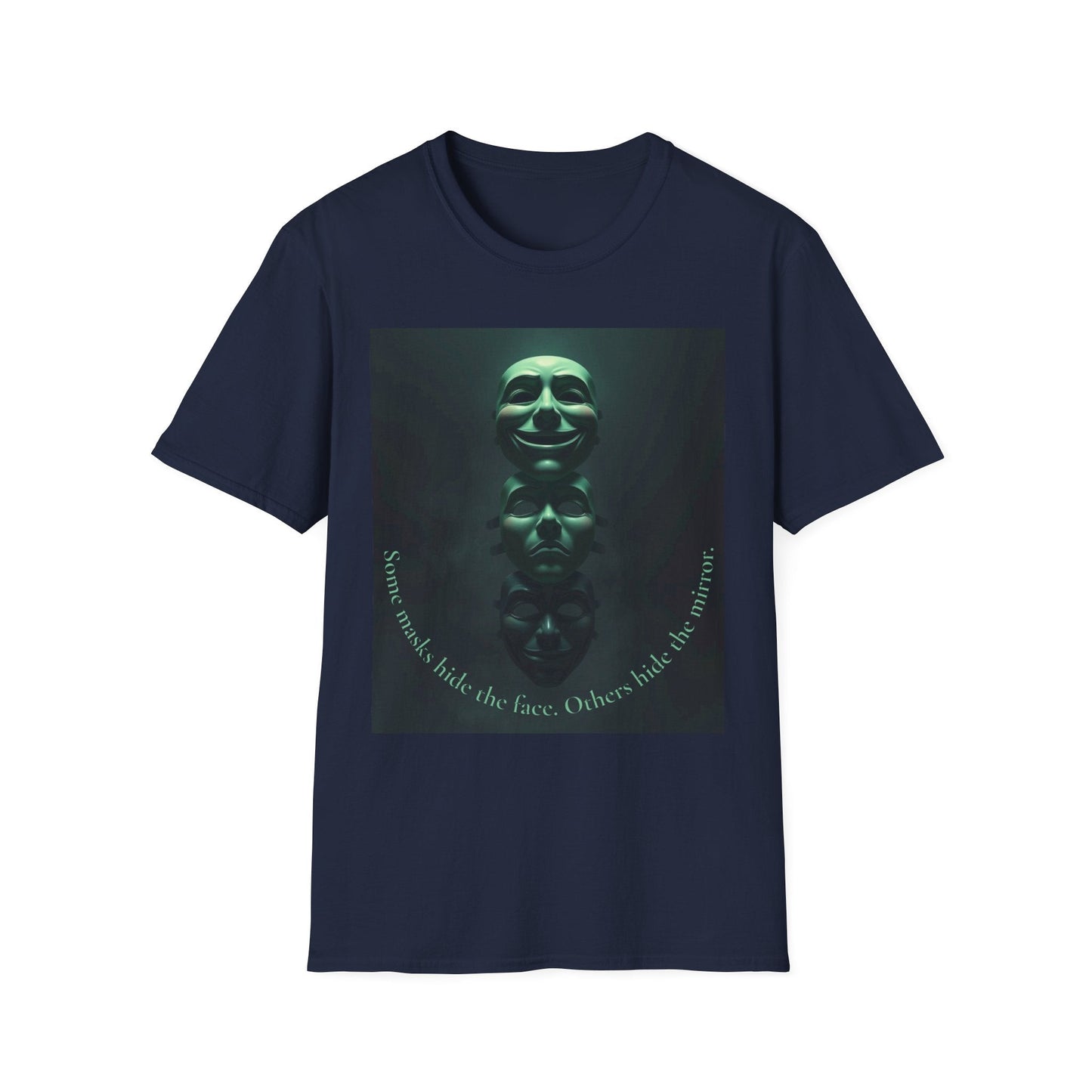 "The Mirror Beneath — The Masked Truth Tee" Printify