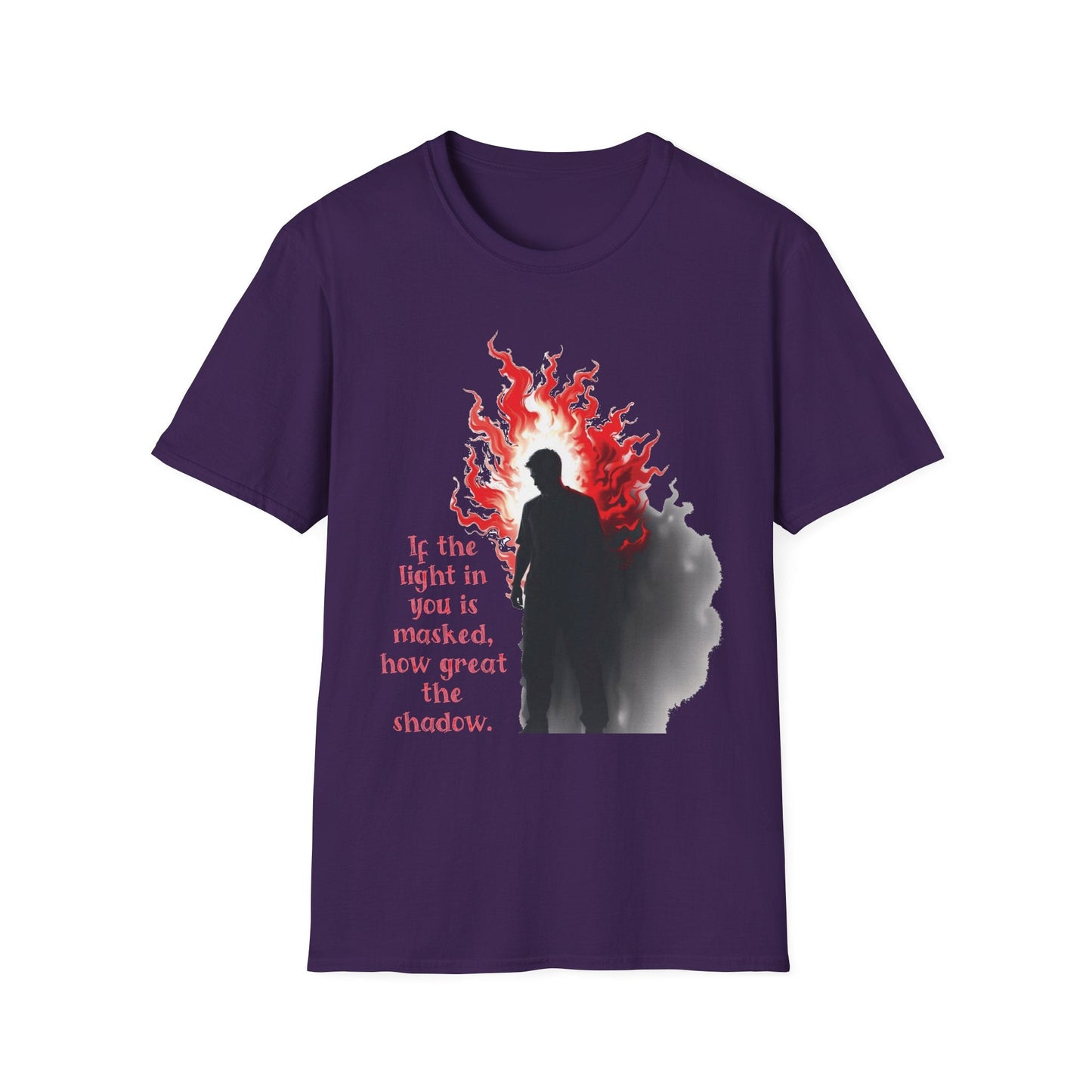 “Masked Light, Greater Shadow” – Shadow Work Flame Tee Printify