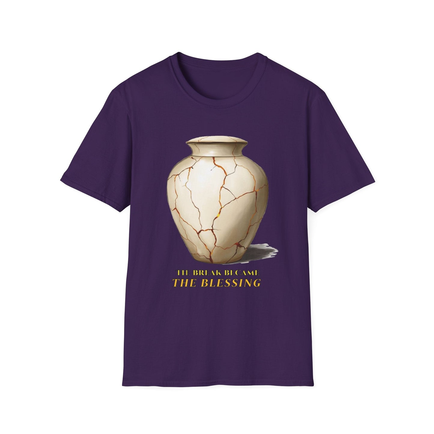 "The Blessing in the Break — The Kintsugi Vessel Tee" Printify