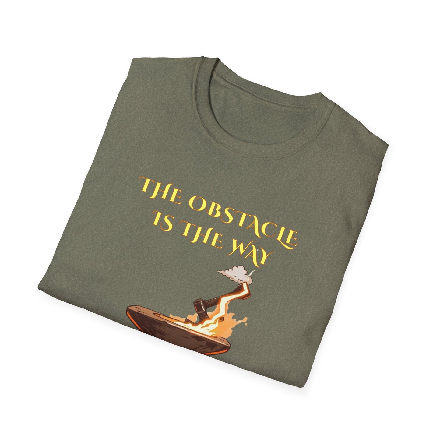 "Forged by the Flame — The Obstacle Is the Way Tee" Printify
