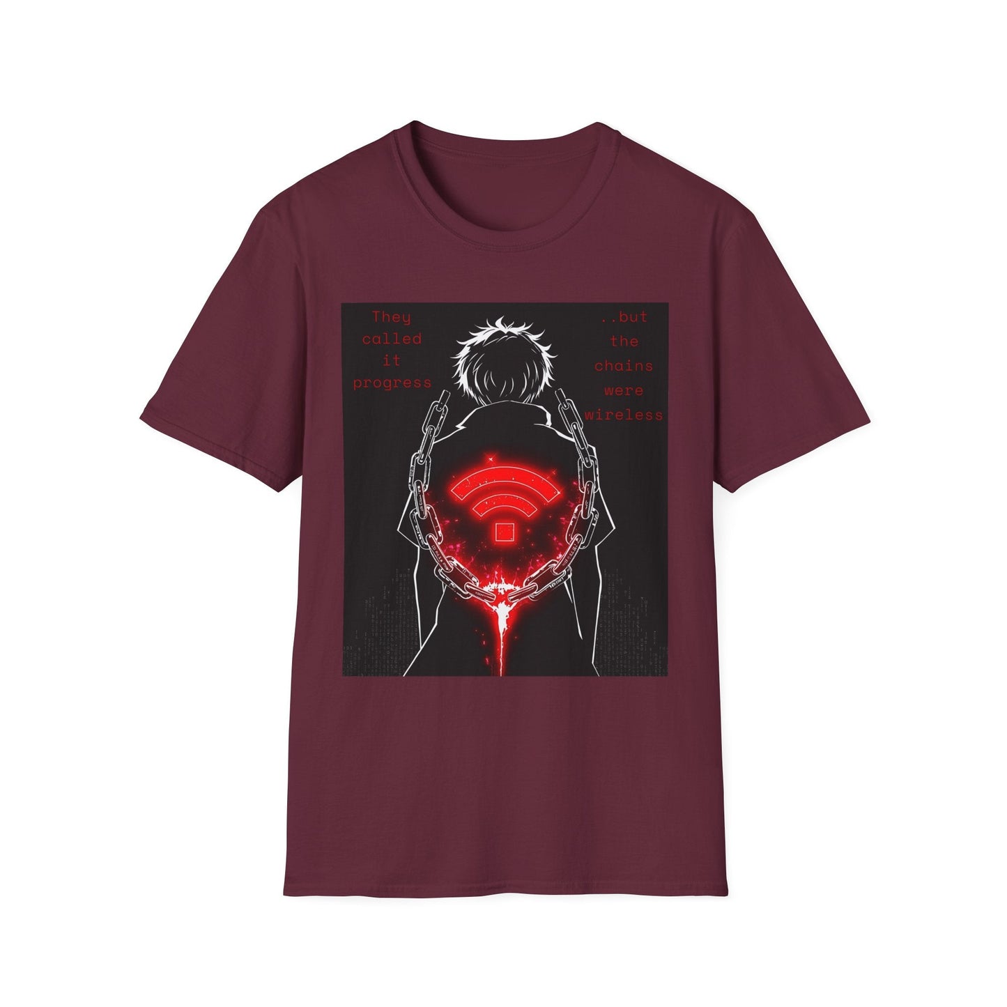 "Wireless Chains — The Progress Trap Tee" Printify