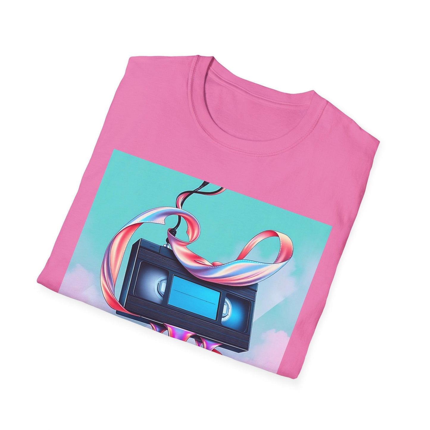 "Dreams Left in the VCR — Memory Ribbon Tee" Printify