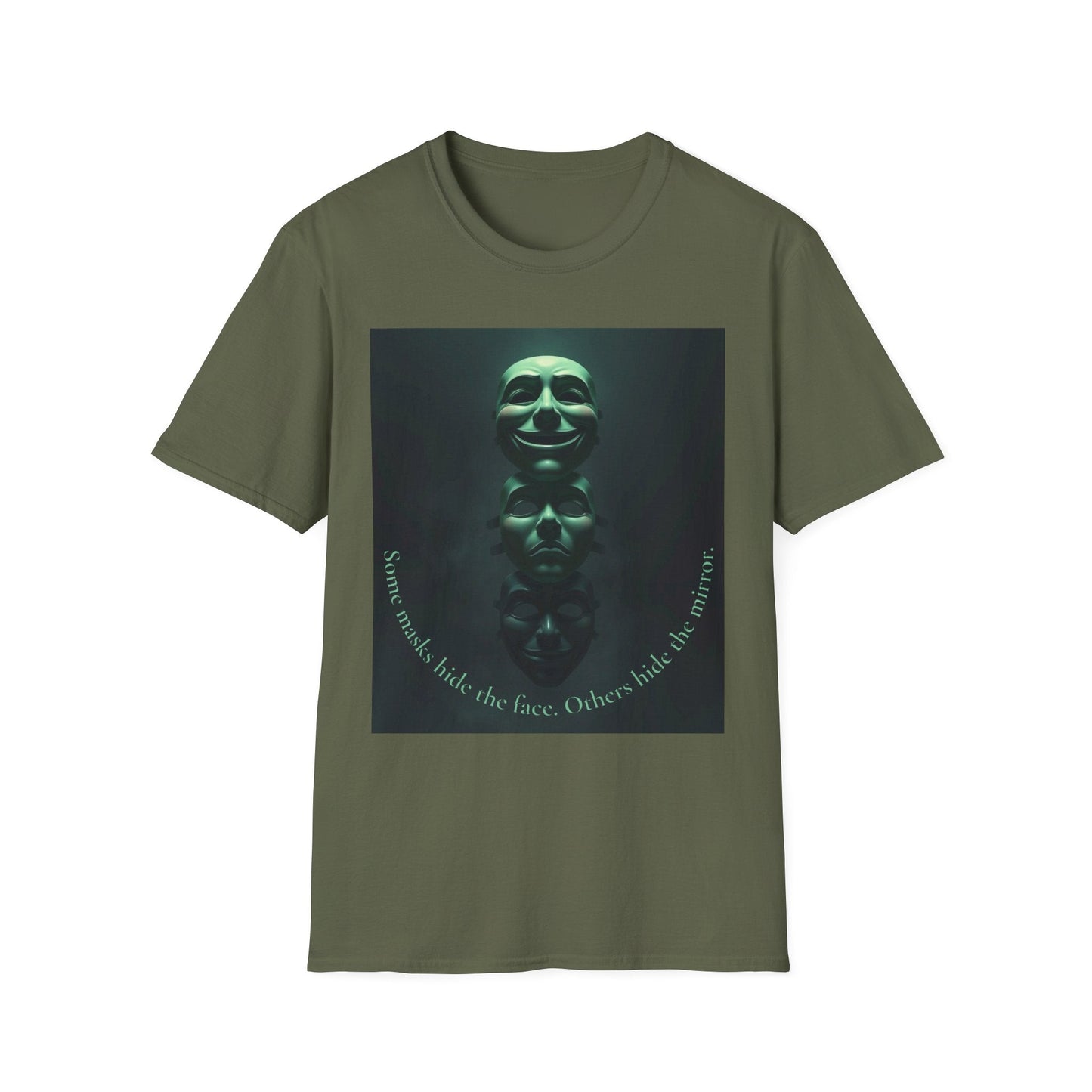 "The Mirror Beneath — The Masked Truth Tee" Printify