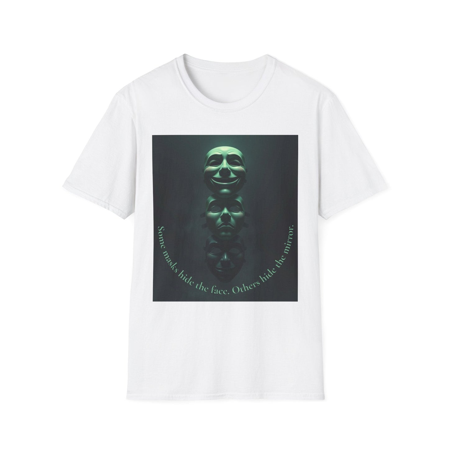 "The Mirror Beneath — The Masked Truth Tee" Printify