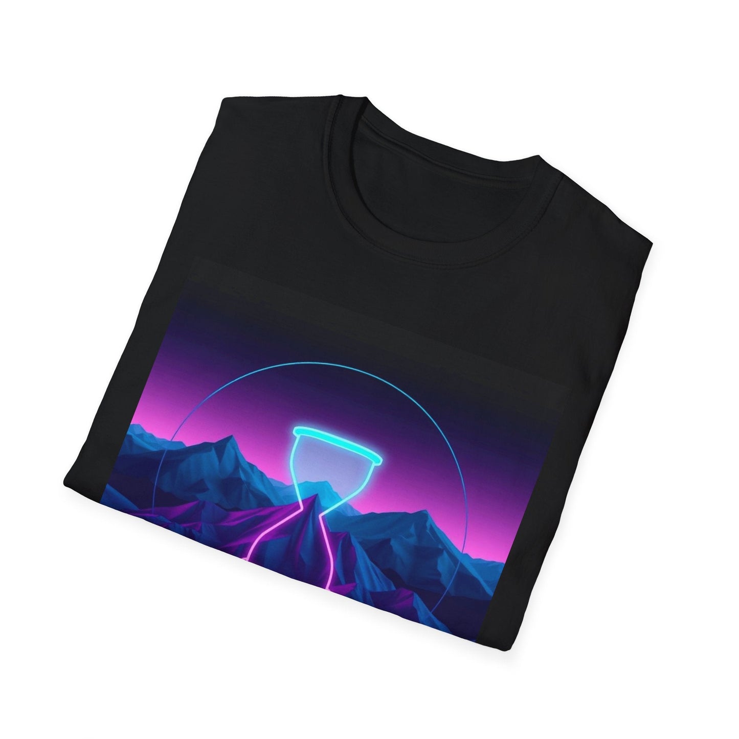 "Buffering — Glitched Hourglass Tee" Printify
