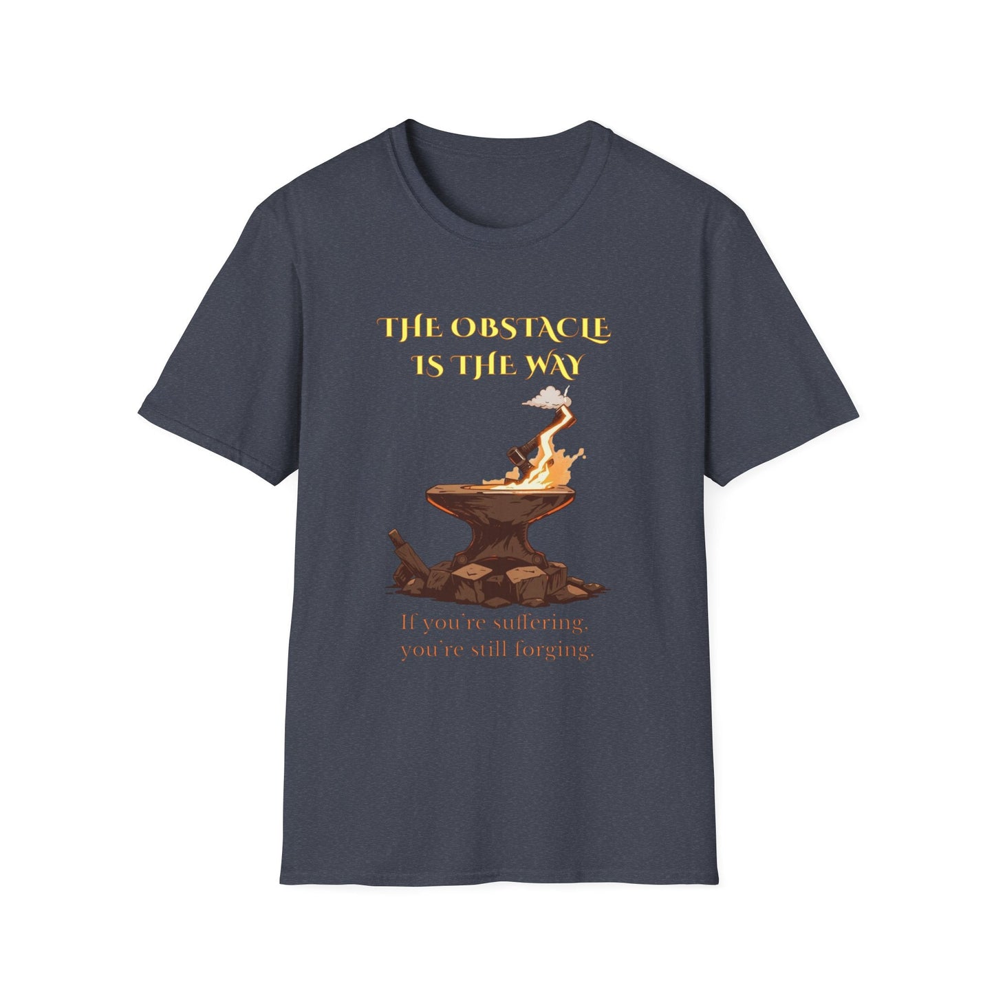"Forged by the Flame — The Obstacle Is the Way Tee" Printify