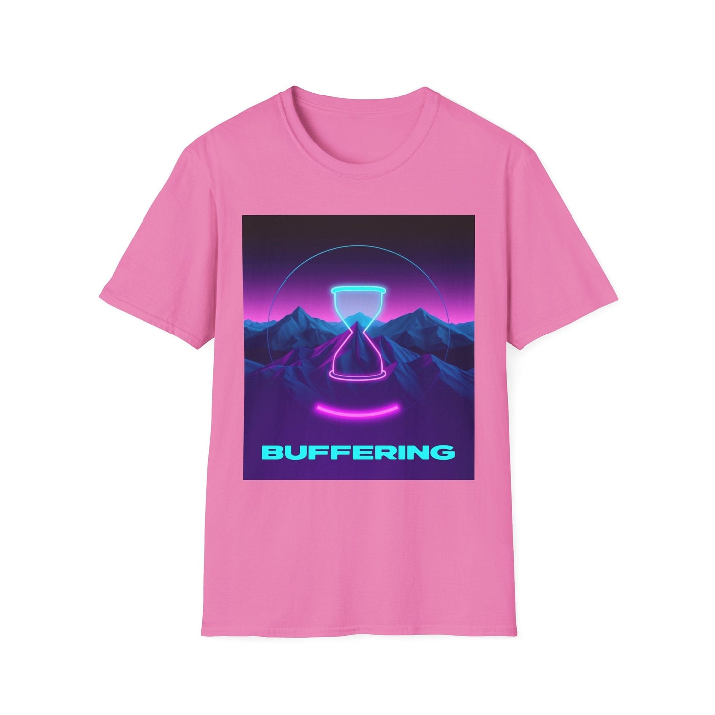 "Buffering — Glitched Hourglass Tee" Printify