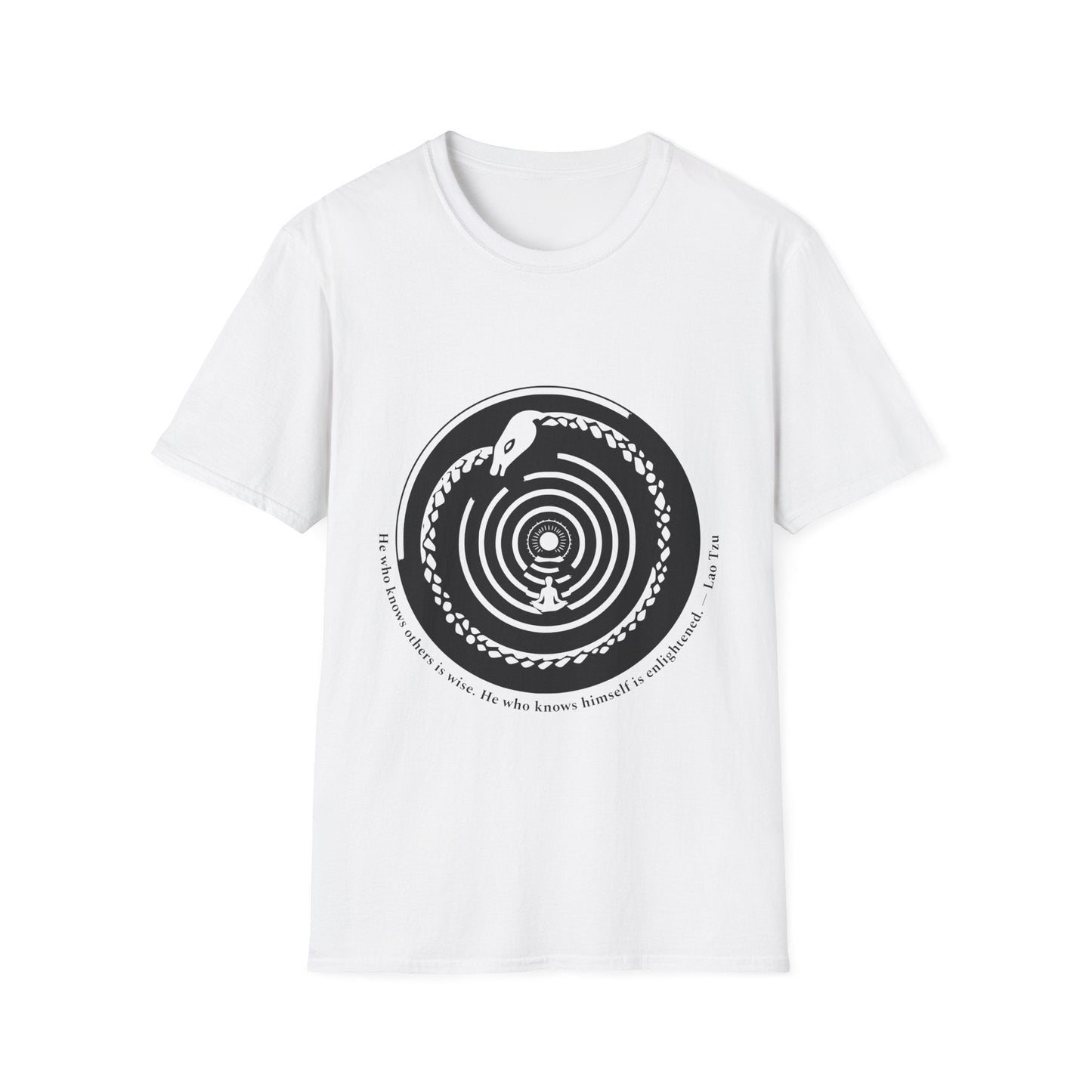 "Know Thy Spiral — Lao Tzu Enlightenment Tee" Printify