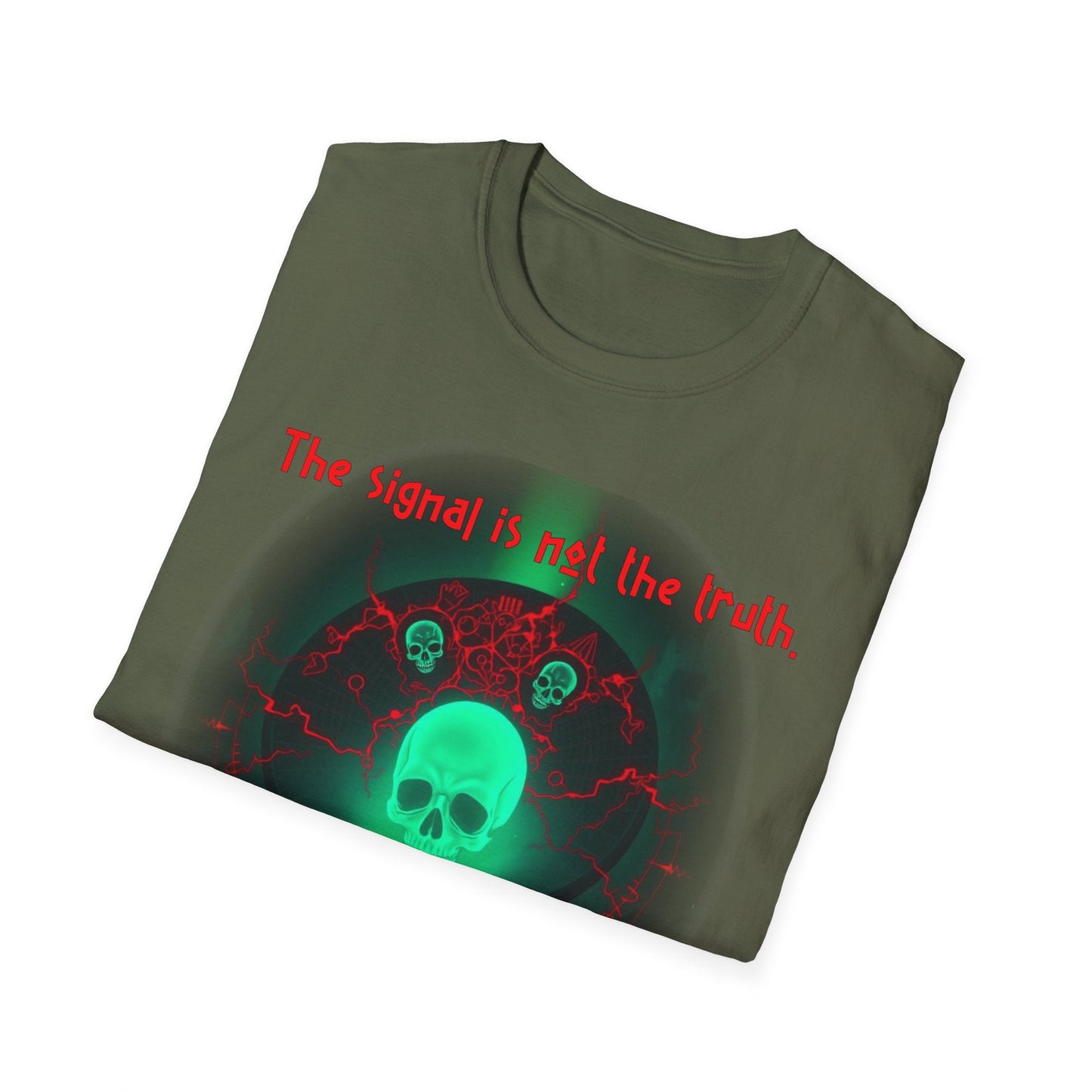 "The Signal Is Not the Truth — Broadcast Trap Tee" Printify