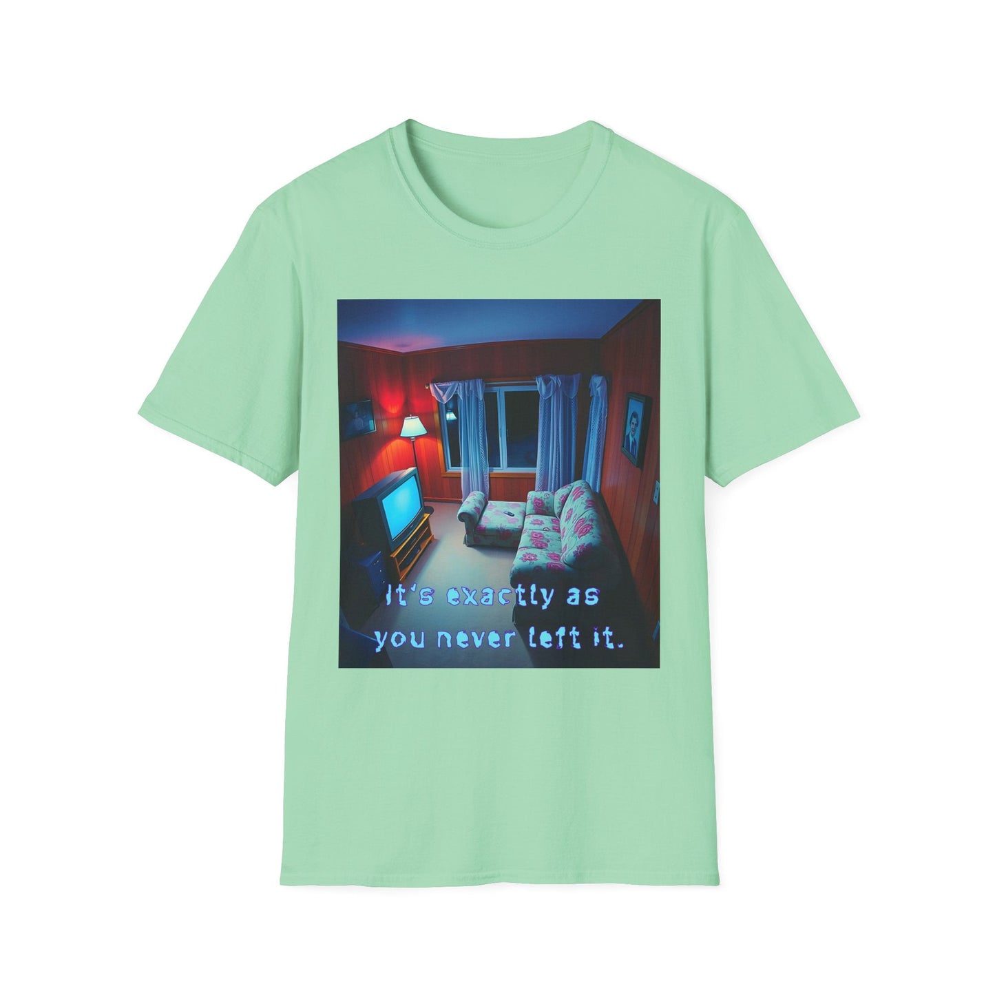 "Familiar Strangeness — The Looping Room Tee" Printify