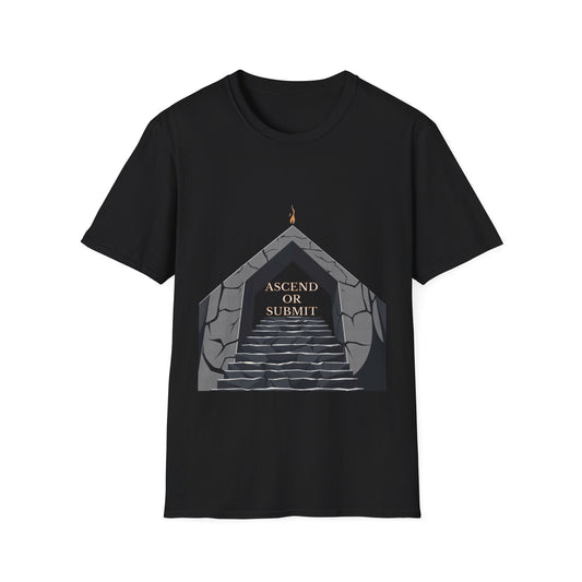 "Ascend or Submit — The Stone Path Tee" Printify
