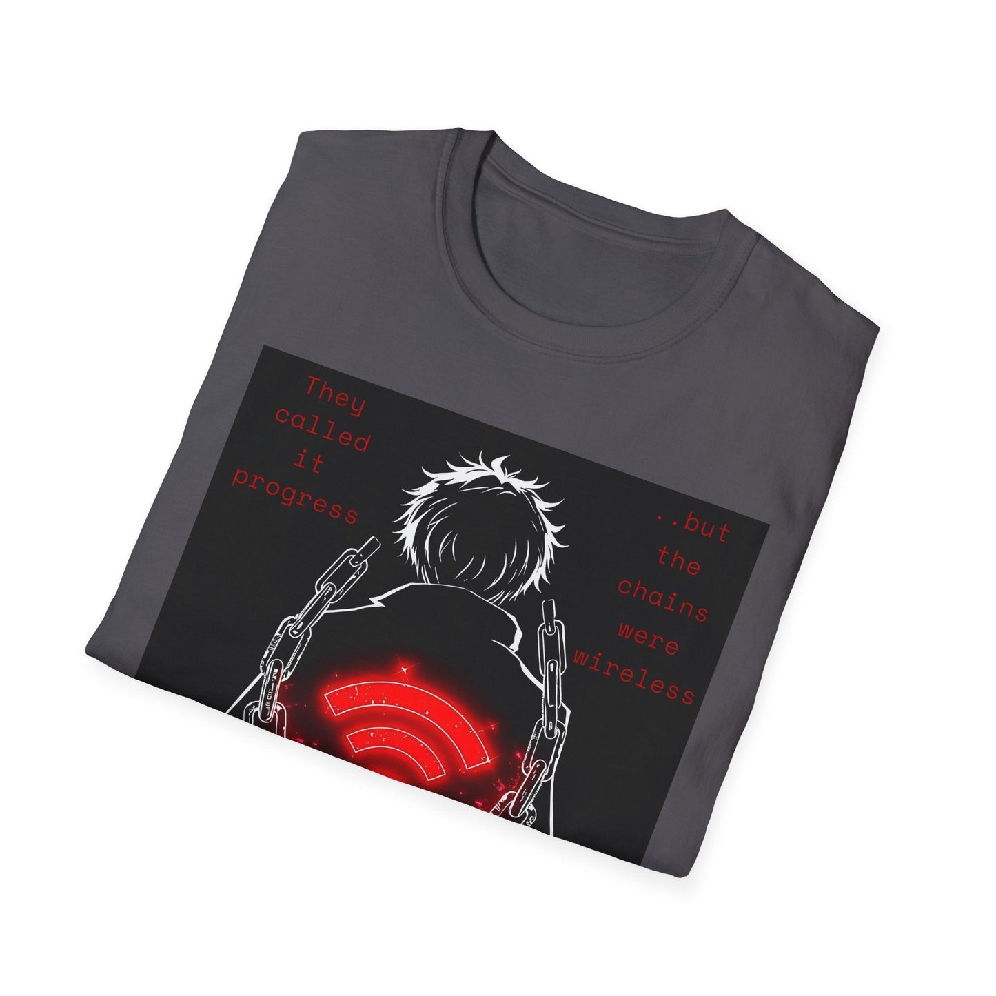 "Wireless Chains — The Progress Trap Tee" Printify