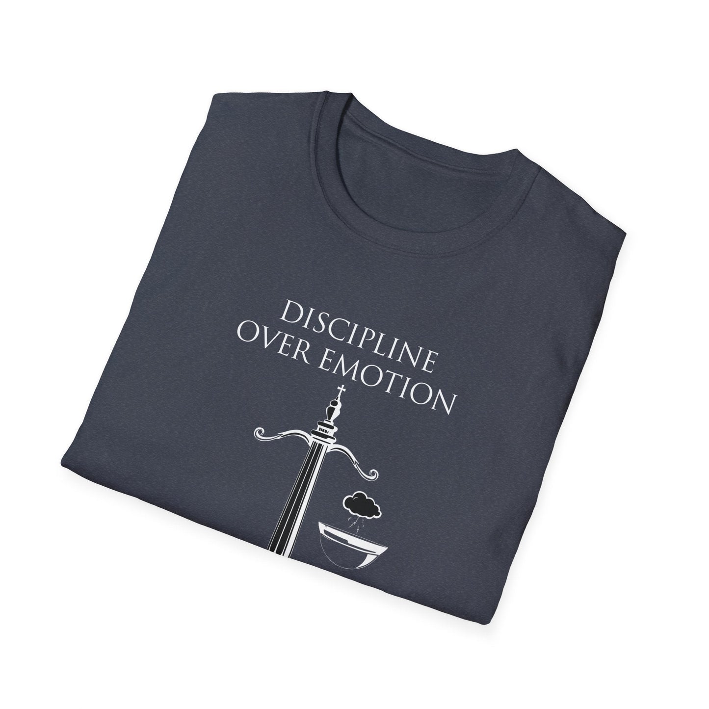 "Discipline Over Emotion — The Weight of Action Tee" Printify
