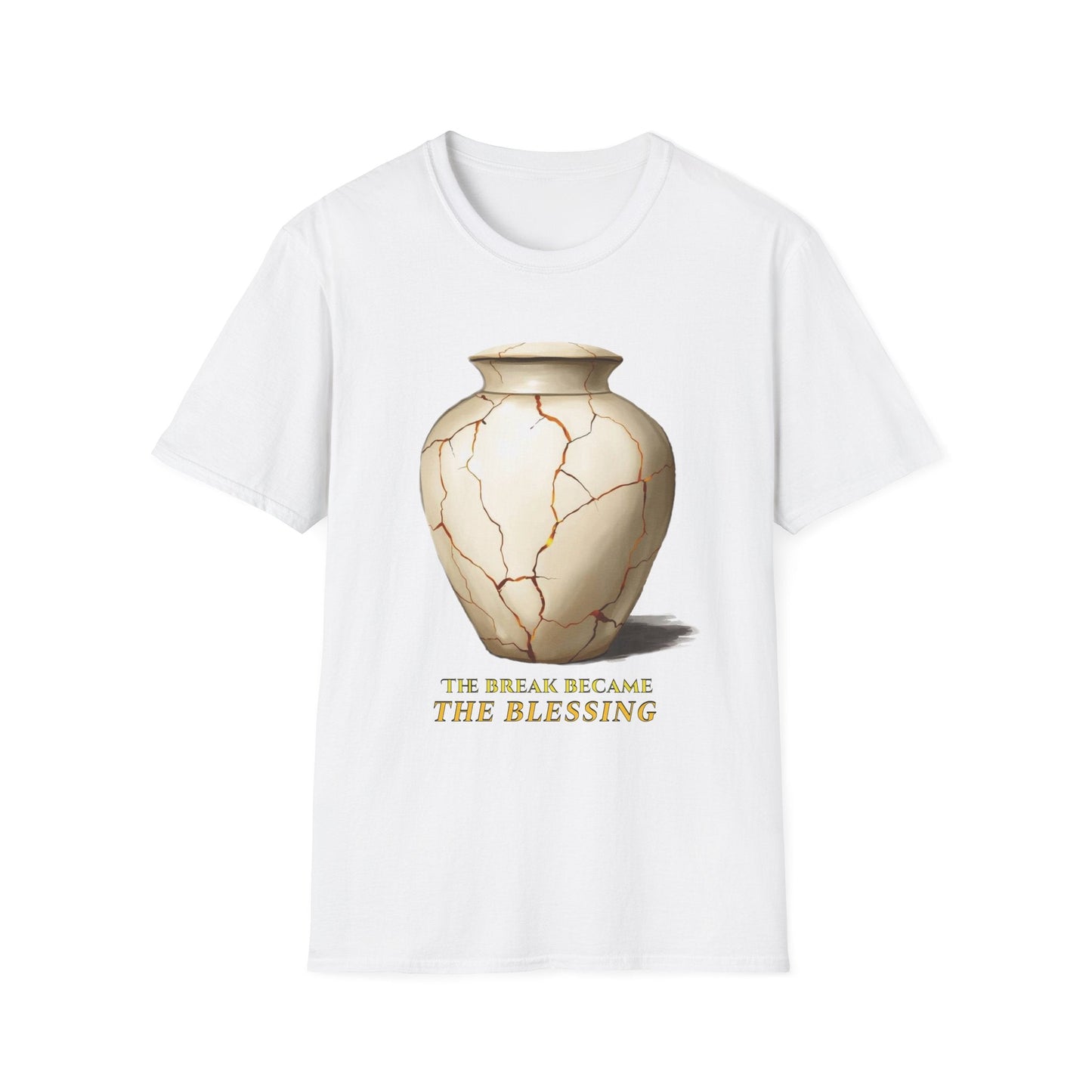 "The Blessing in the Break — The Kintsugi Vessel Tee" Printify