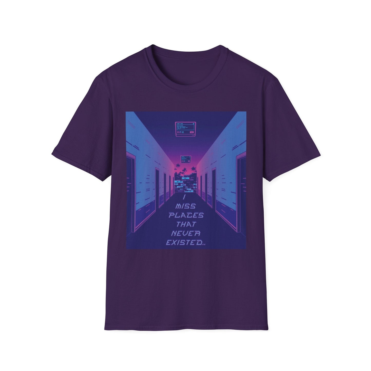 "Miss Places That Never Existed — False Memory Vista Tee" Printify