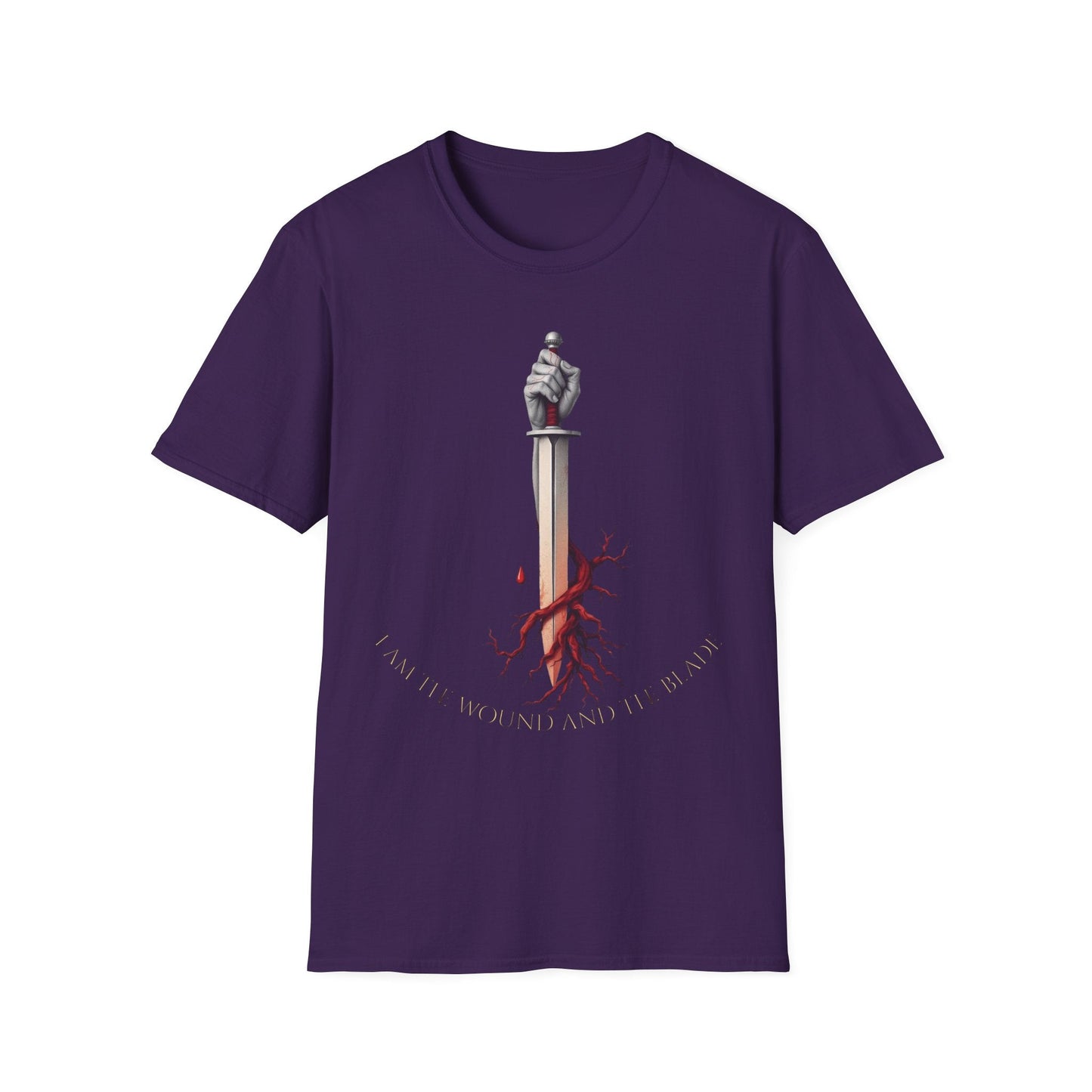 "Rooted in Red — The Wound & Blade Tee" Printify