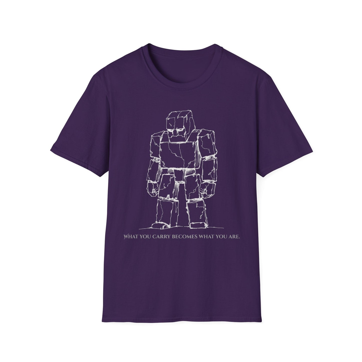 "What You Carry — The Golem Burden Tee" Printify