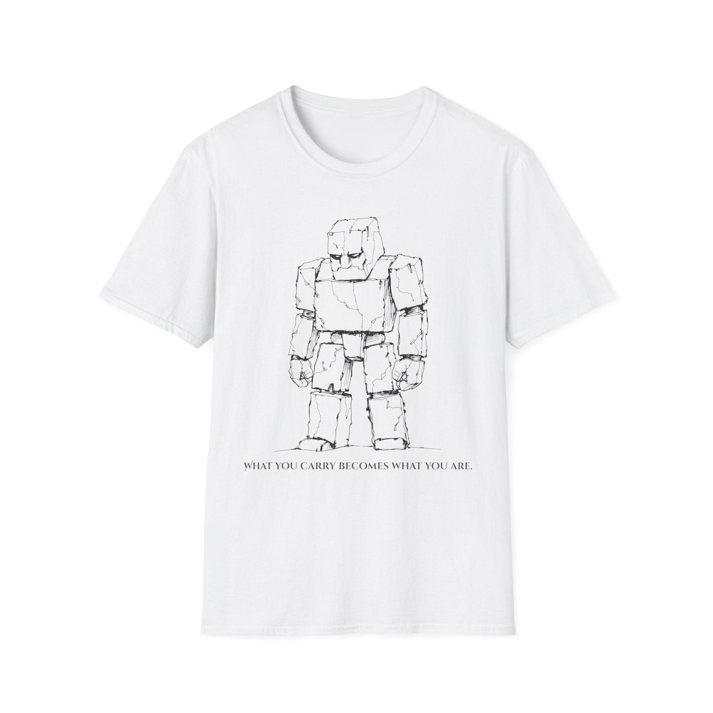 "What You Carry — The Golem Burden Tee" Printify