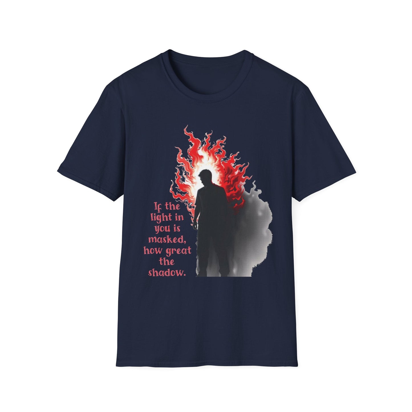 “Masked Light, Greater Shadow” – Shadow Work Flame Tee Printify
