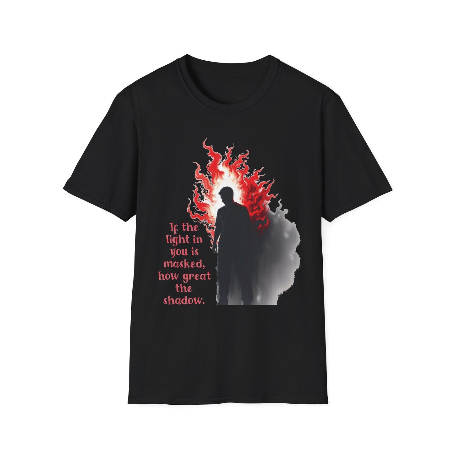 “Masked Light, Greater Shadow” – Shadow Work Flame Tee Printify