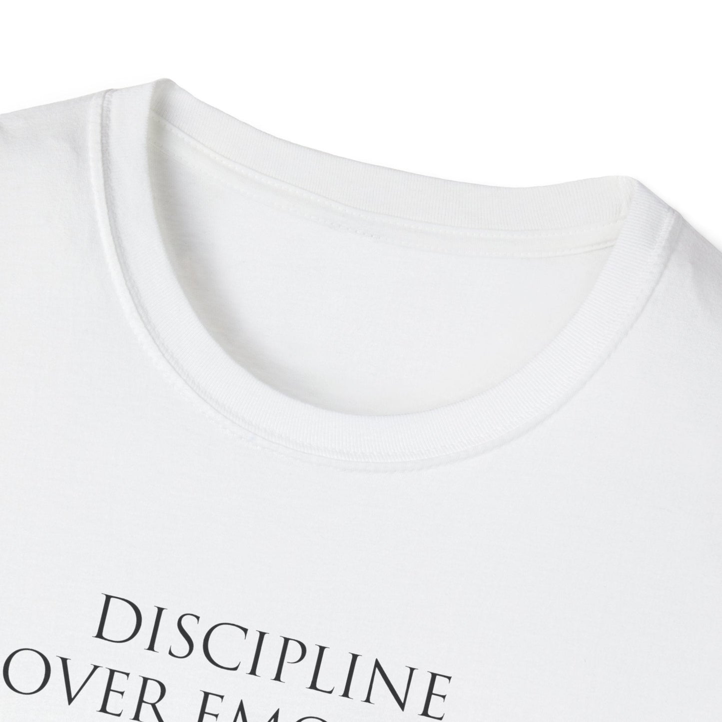 "Discipline Over Emotion — The Weight of Action Tee" Printify