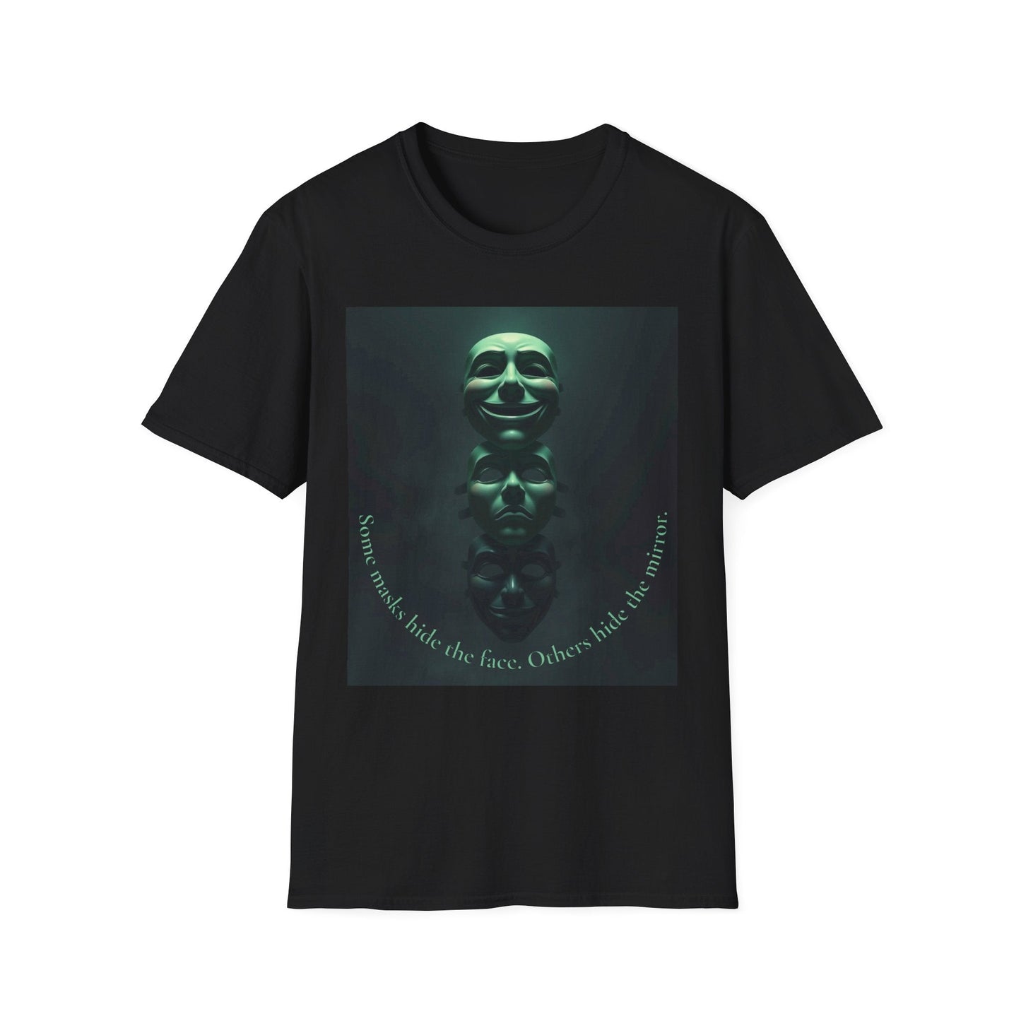 "The Mirror Beneath — The Masked Truth Tee" Printify