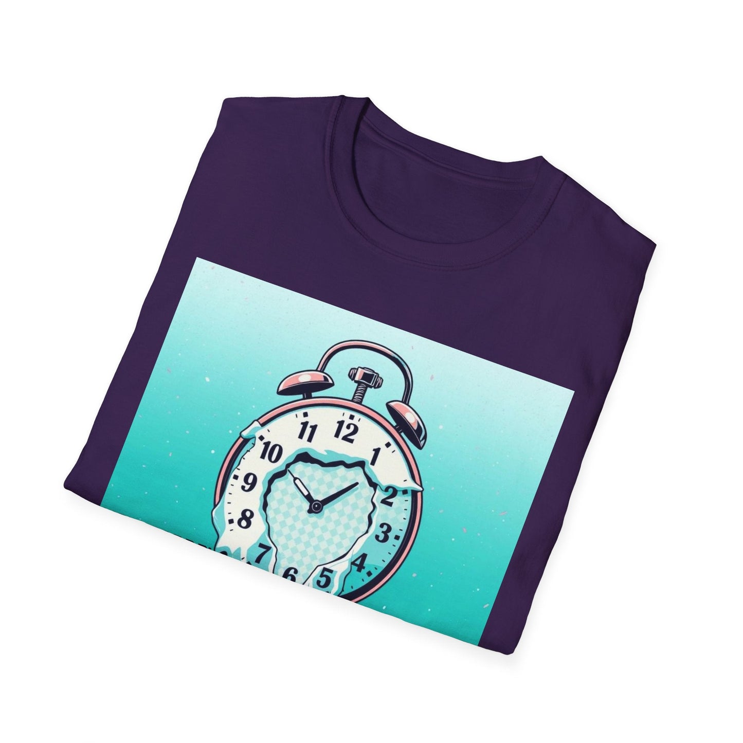 "The Clock Doesn’t Work Here — Drip Time Surrealist Tee" Printify