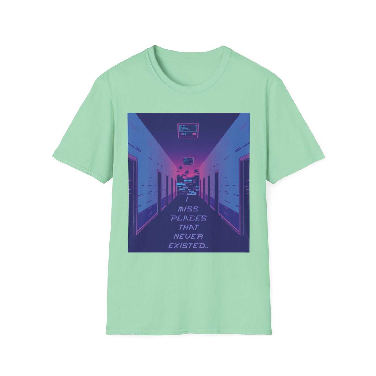 "Miss Places That Never Existed — False Memory Vista Tee" Printify