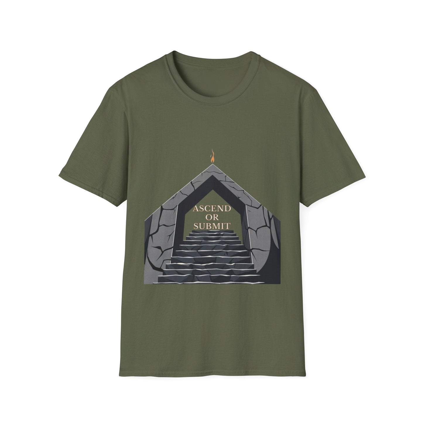 "Ascend or Submit — The Stone Path Tee" Printify