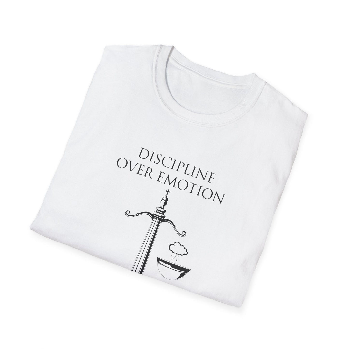 "Discipline Over Emotion — The Weight of Action Tee" Printify