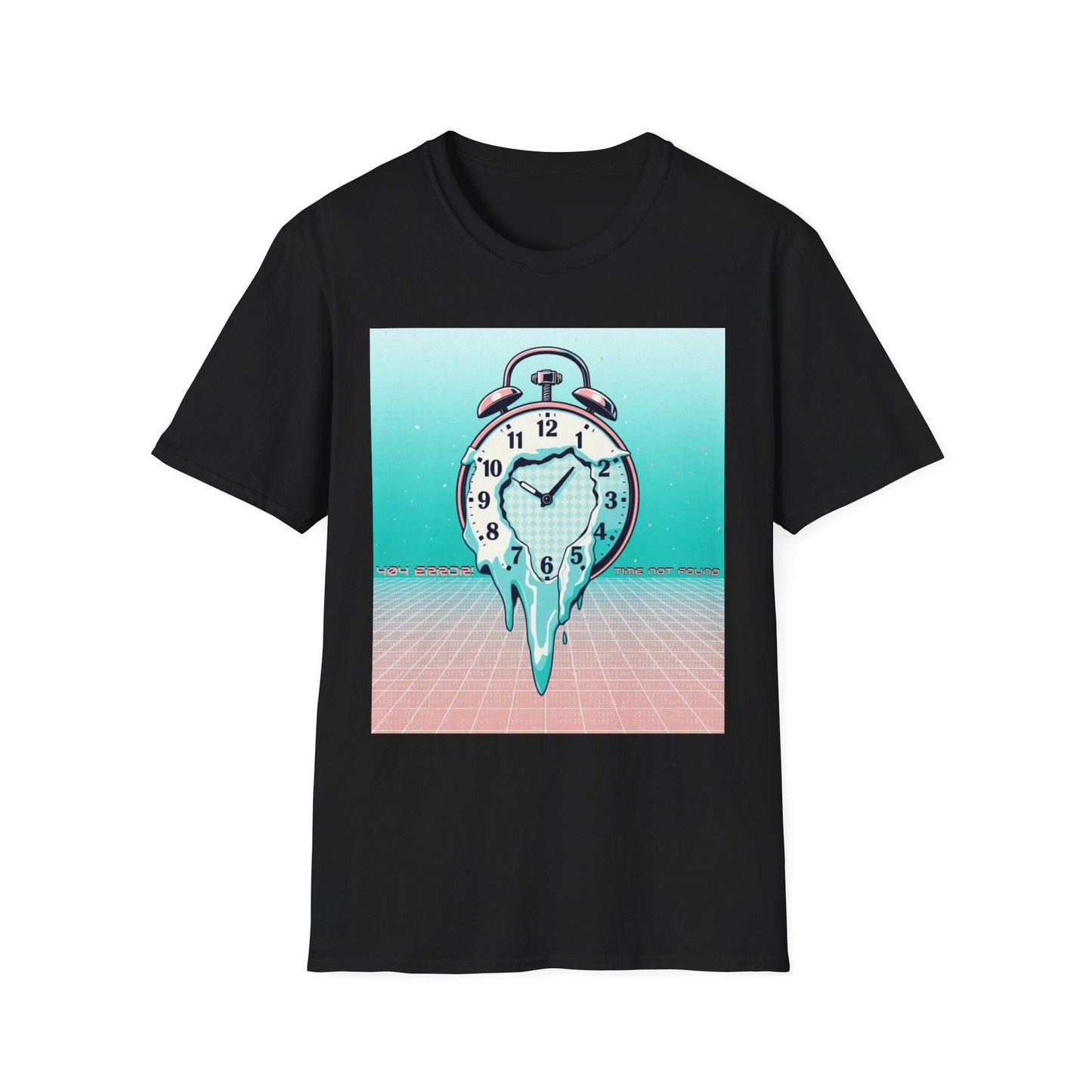 "The Clock Doesn’t Work Here — Drip Time Surrealist Tee" Printify