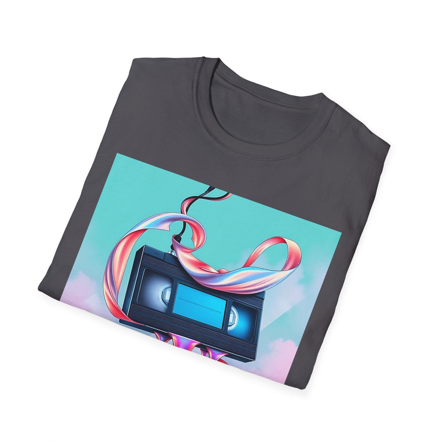 "Dreams Left in the VCR — Memory Ribbon Tee" Printify