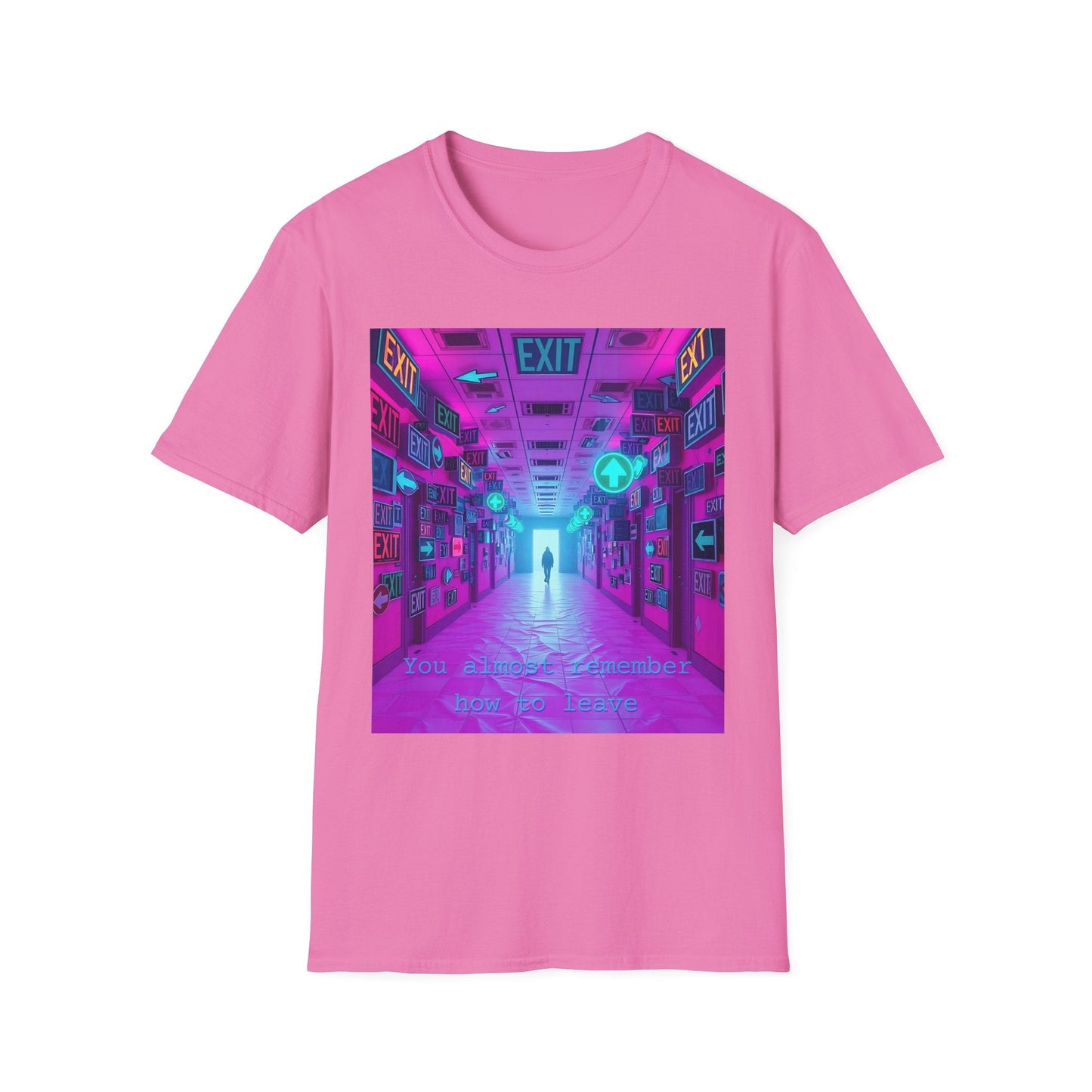 "You Almost Remember How to Leave — Recursive Exit Hall Tee" Printify