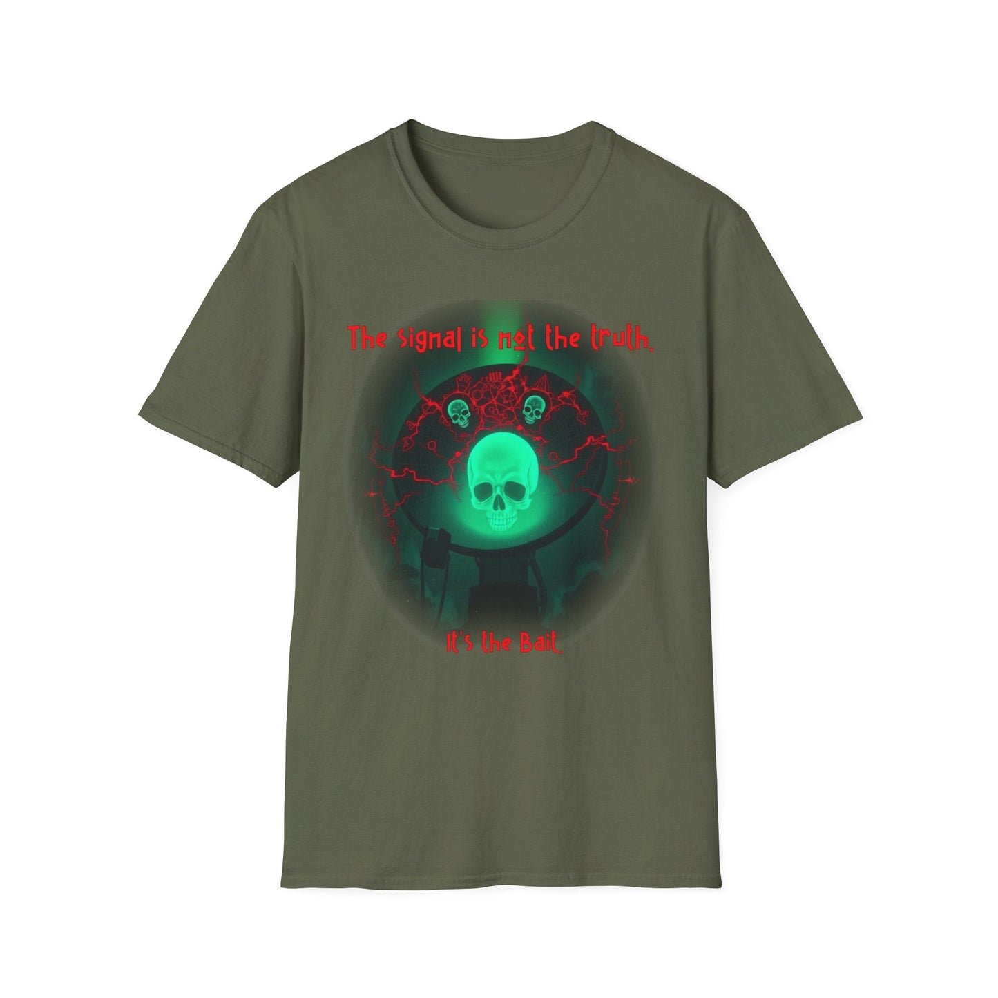"The Signal Is Not the Truth — Broadcast Trap Tee" Printify
