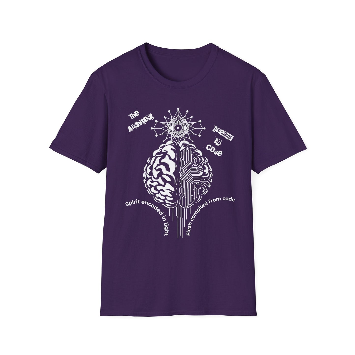 The Universe Built in Code – Brain Meets Spirit Tee Printify
