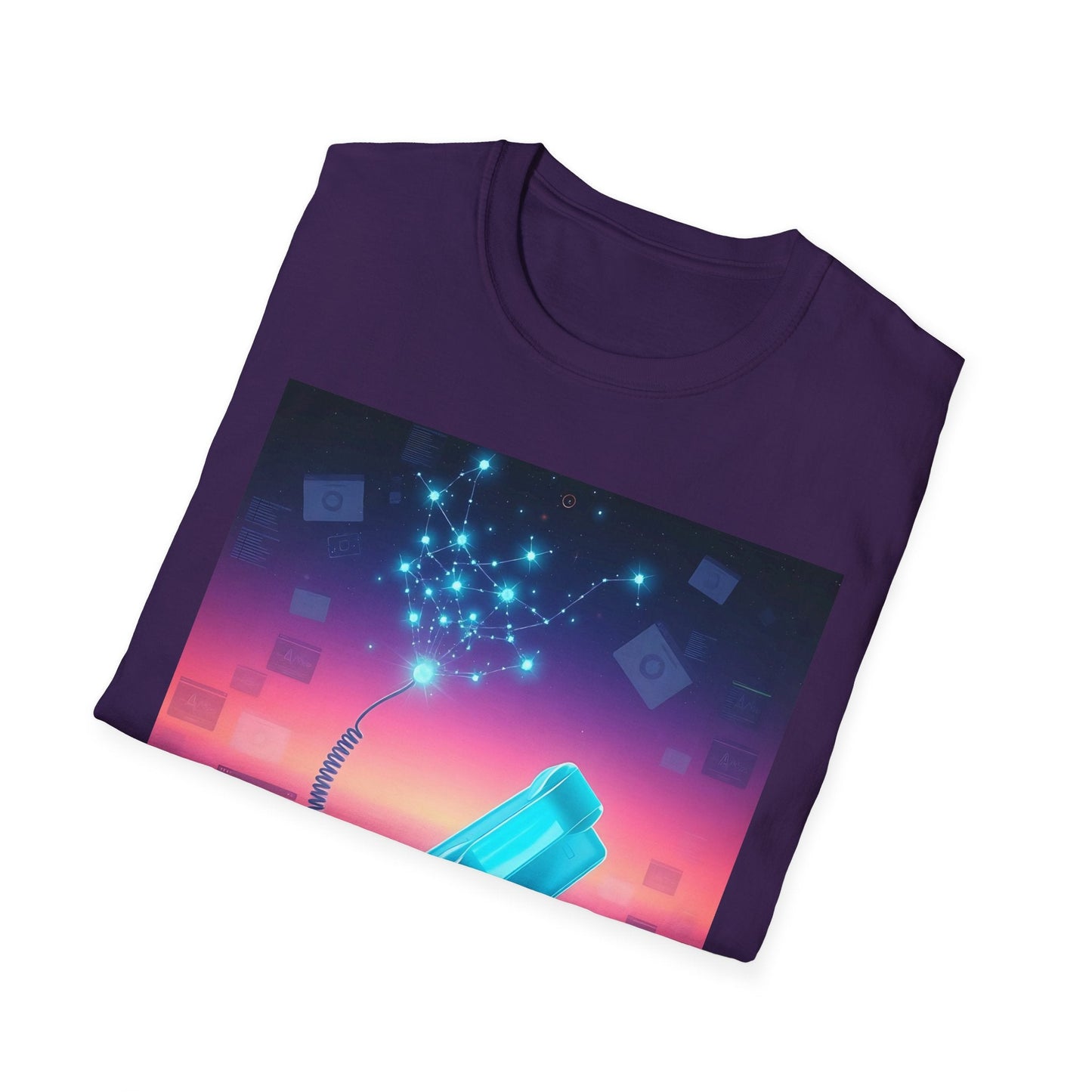 "Dreaming in Dial-Up Tones — Drip Time Surrealist Tee" Printify