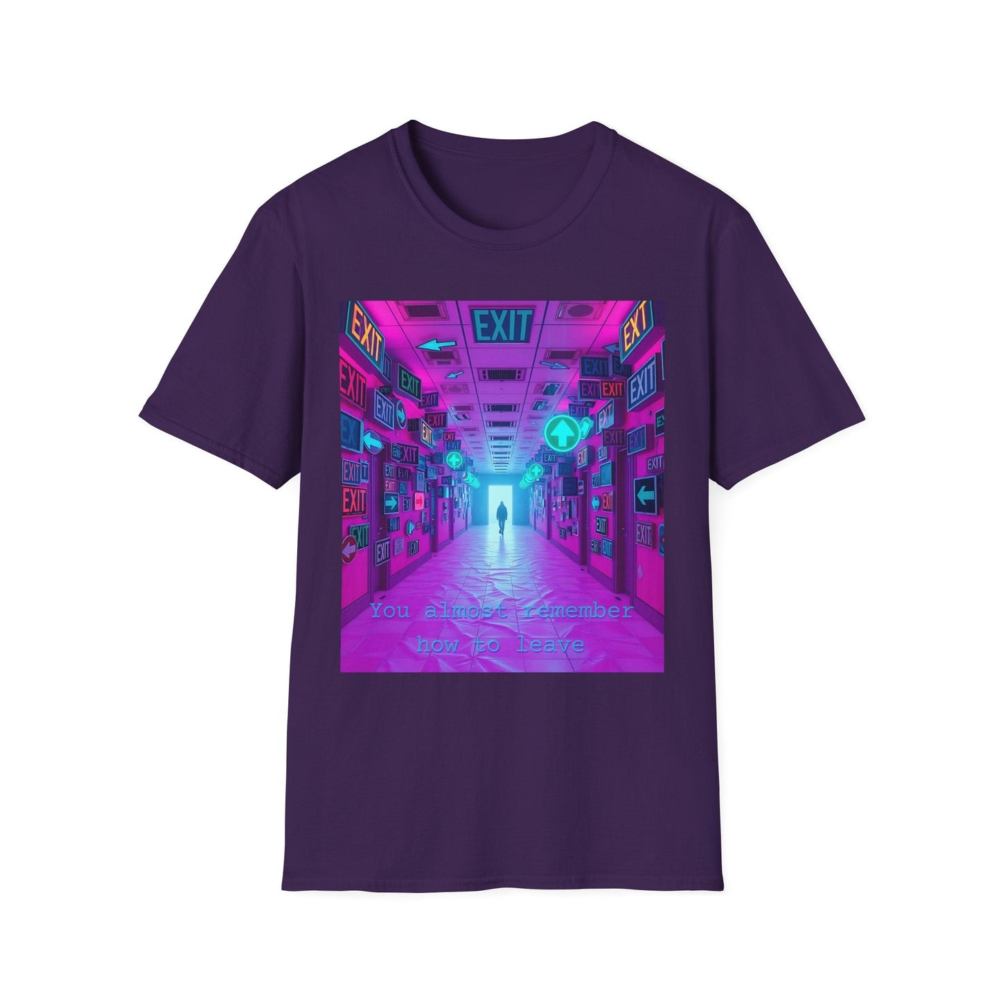 "You Almost Remember How to Leave — Recursive Exit Hall Tee" Printify