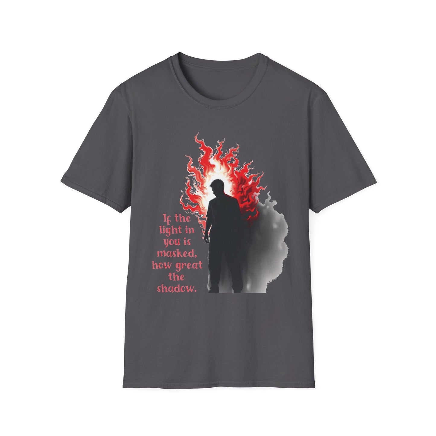 “Masked Light, Greater Shadow” – Shadow Work Flame Tee Printify
