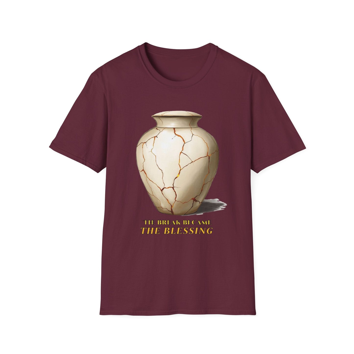 "The Blessing in the Break — The Kintsugi Vessel Tee" Printify