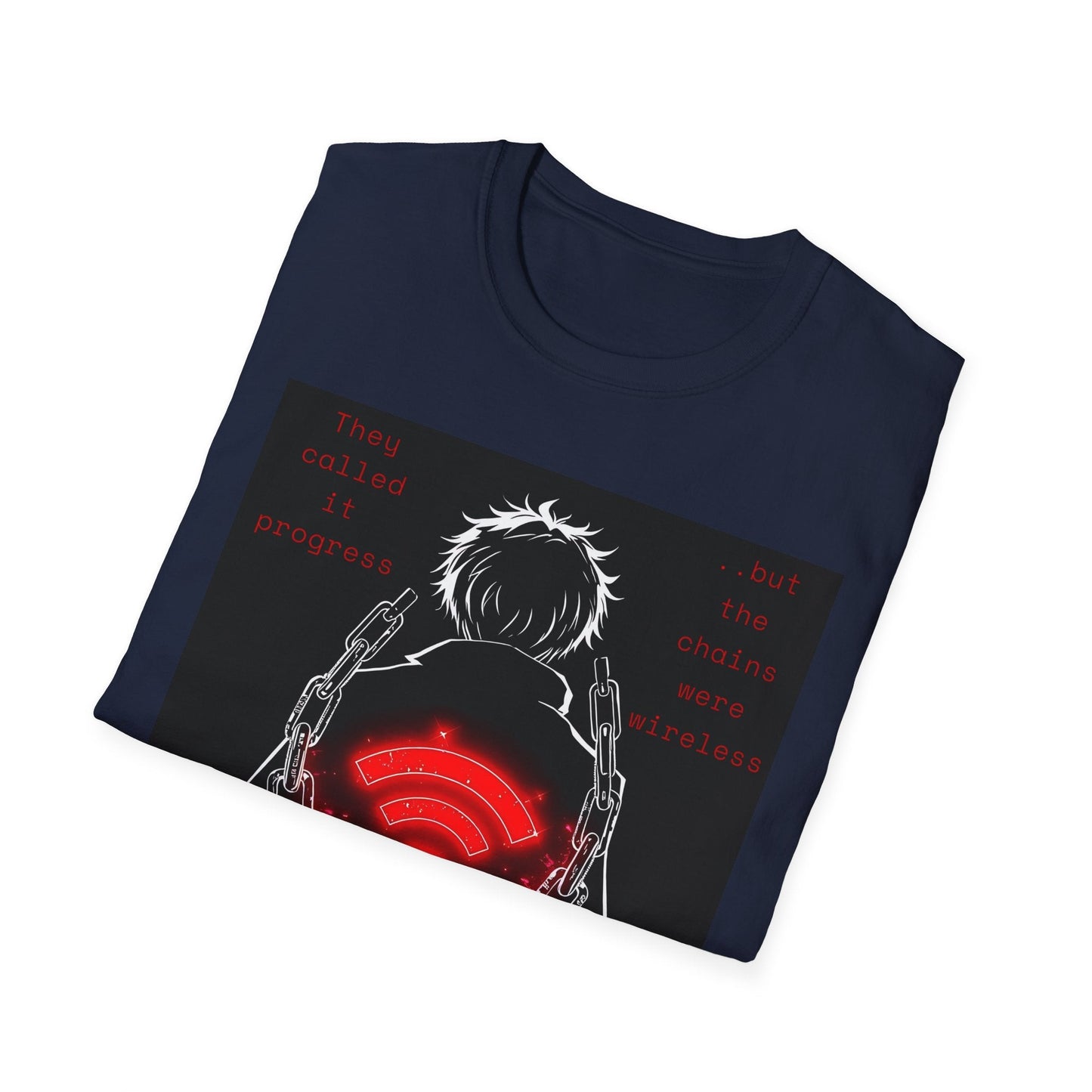"Wireless Chains — The Progress Trap Tee" Printify