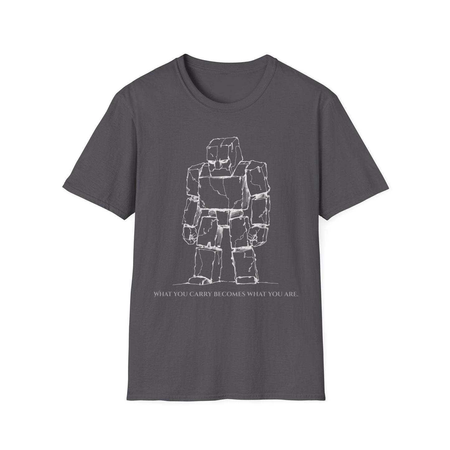 "What You Carry — The Golem Burden Tee" Printify
