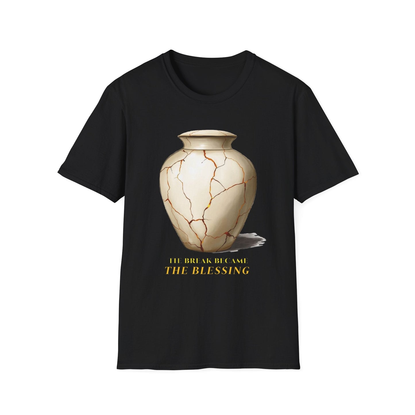 "The Blessing in the Break — The Kintsugi Vessel Tee" Printify