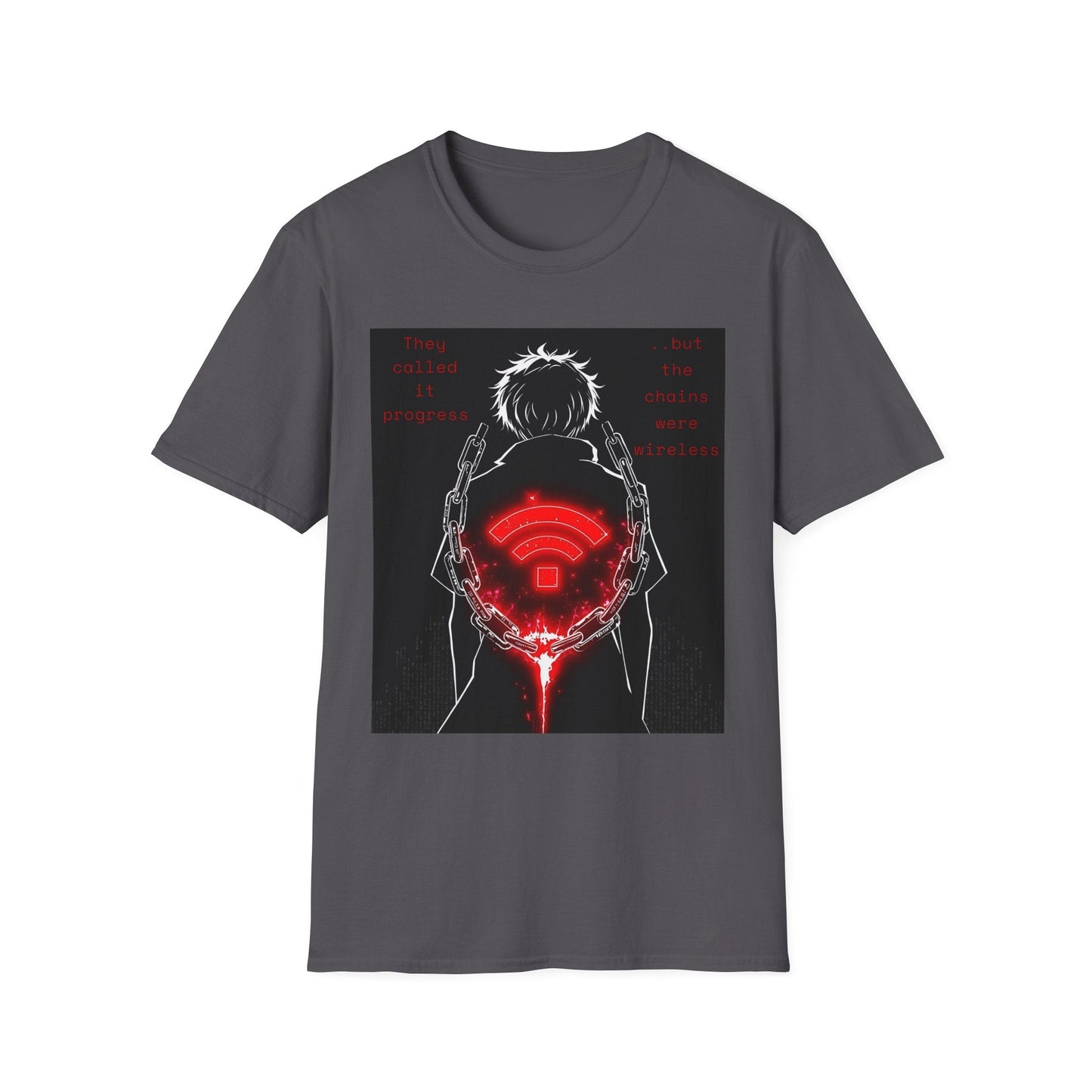 "Wireless Chains — The Progress Trap Tee" Printify