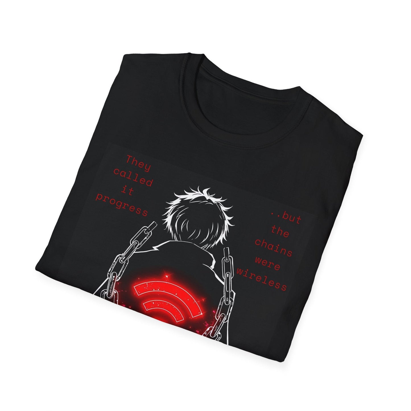 "Wireless Chains — The Progress Trap Tee" Printify
